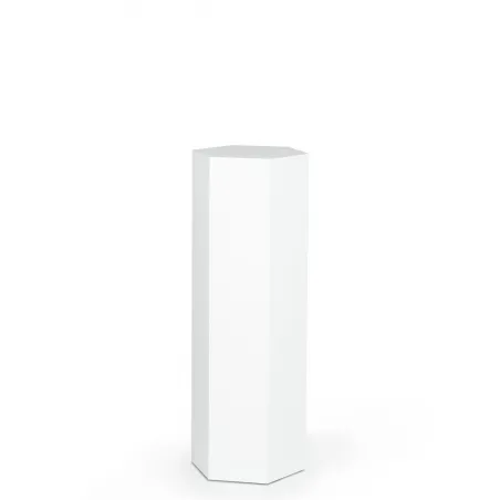 Hexagon plinth, white