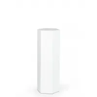 Hexagon plinth, white