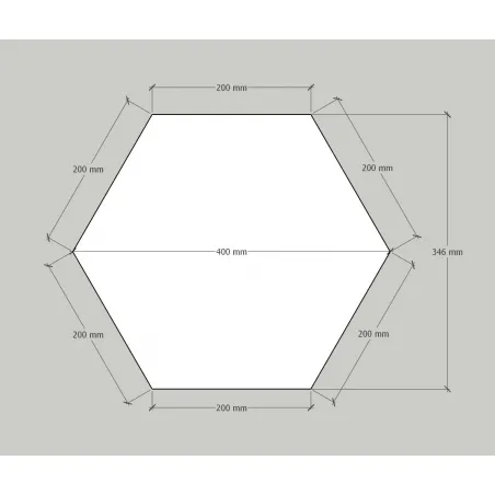 Hexagon plinth, white