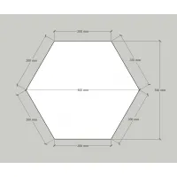 Hexagon plinth, white