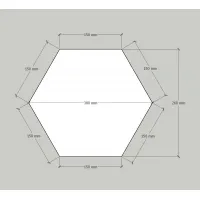 Hexagon plinth, white