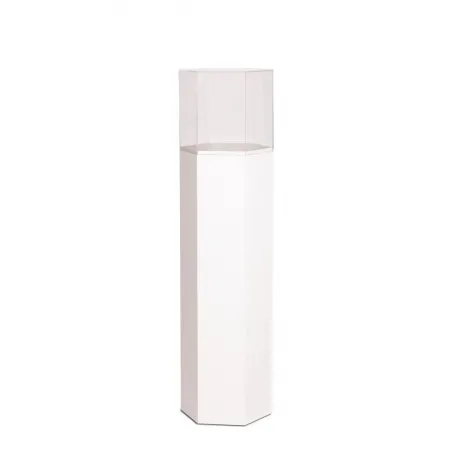 Hexagon plinth, white