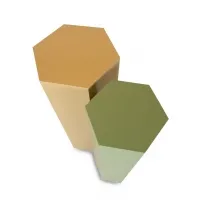 Hexagon plinth, colored