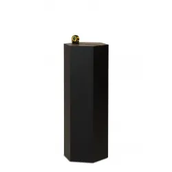 Hexagon plinth, black