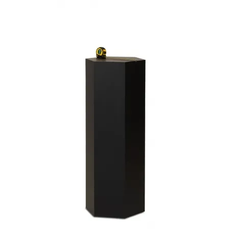 Hexagon plinth, black