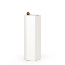Hexagon plinth, white