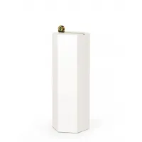 Hexagon plinth, white