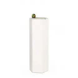 Hexagon plinth, white