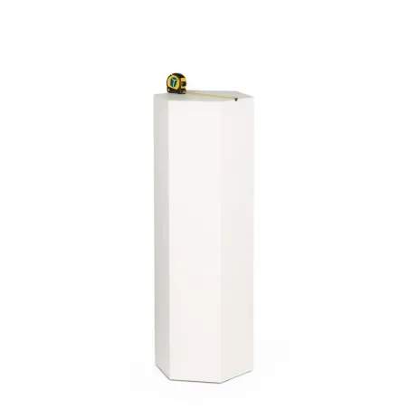 Hexagon plinth, white