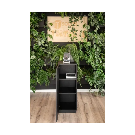 Black Oak Veneer Cabinet plinth