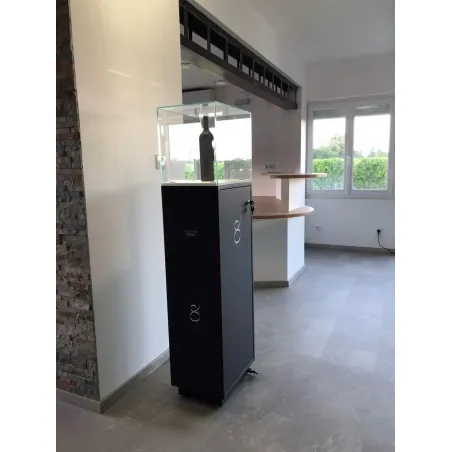 cabinet and storage plinth black matt