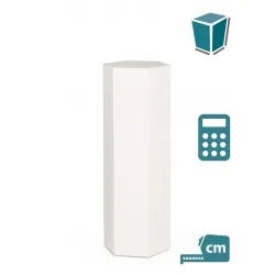 Hexagon plinth, white