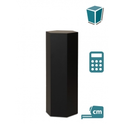 Hexagon plinth, black