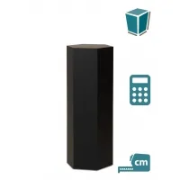 Hexagon plinth, black