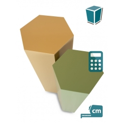 Hexagon plinth, colored