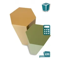 Hexagon plinth, colored