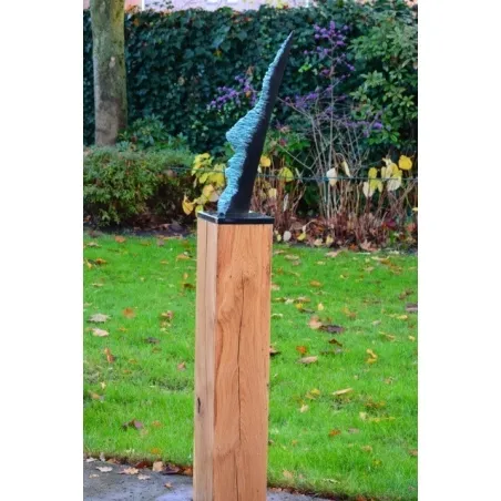 oak wood plinth sanded