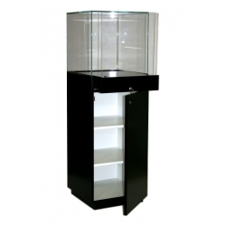 Showcase Plinth Black, 47 x 45 x 145 cm (LxWxH)