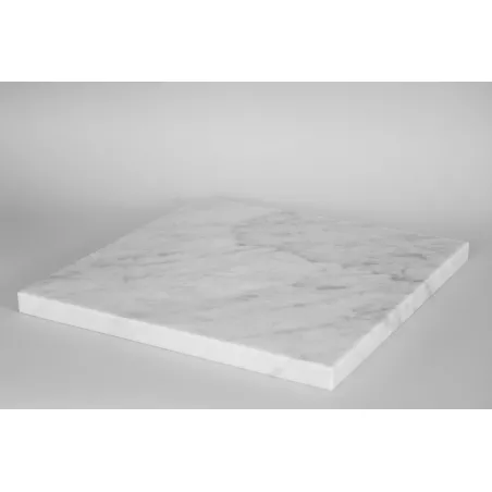 White Marble Top (Carrara, 20mm), 30 x 30 cm