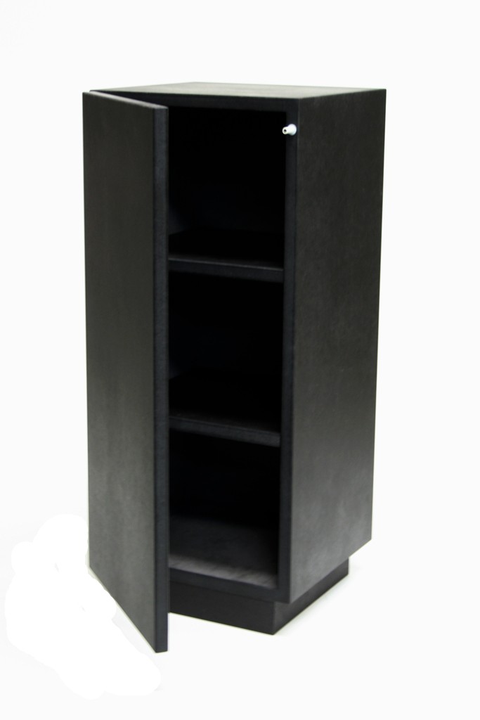 cabinet and storage plinth black high gloss