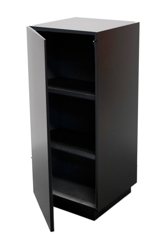 cabinet and storage plinth black matt