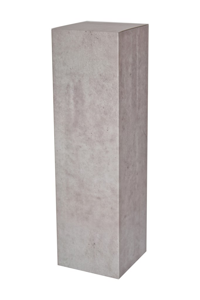 cardboard plinth concrete look